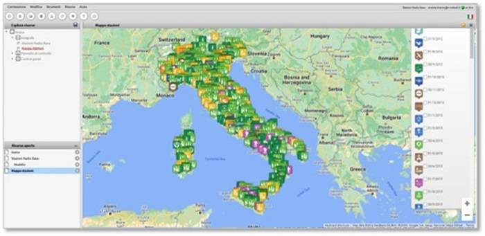 applicazione stazioni radio base come appariva nel 2017