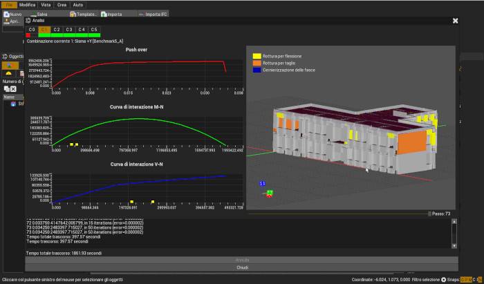 Calcolo real-time delle curve di pushover con IperWall BIM 