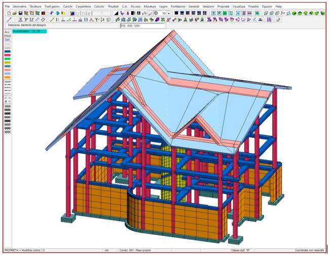 modello strutturale, implementato con l’ausilio del software DOLMEN di CDM DOLMEN Srl