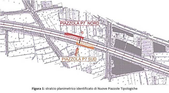 stralcio planimetrico identificato di Nuove Piazzole Tipologiche