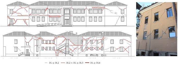 quadro fessurativo di un edificio in muratura