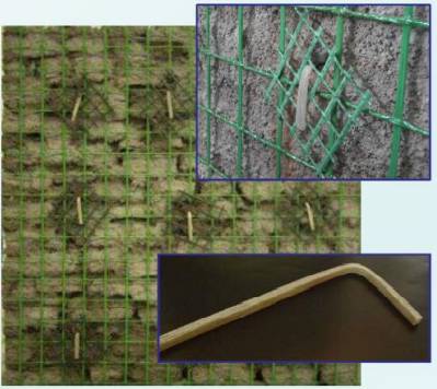 sono fibrorinforzati a matrice inorganica realizzati mediante una rete preformata in composito