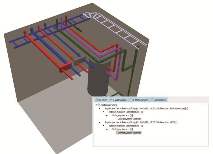 DDScad riconosce automaticamente le collisioni con altri cantieri, aumentando così l'efficienza in cantiere.