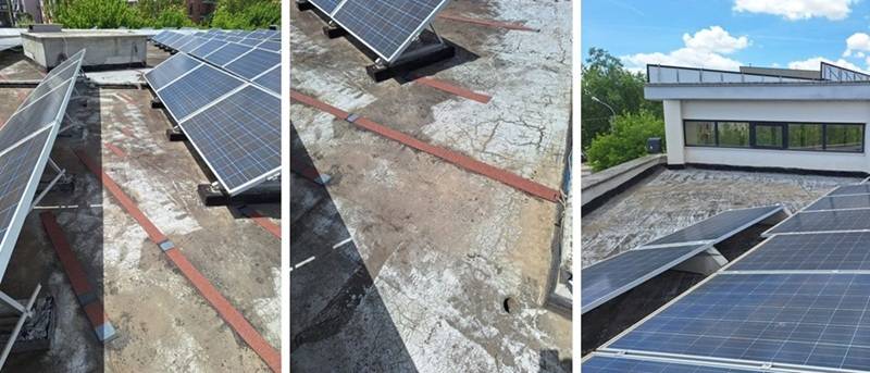 Verifica stato di fatto: presenza di impianti e strutture fotovoltaiche in copertura.