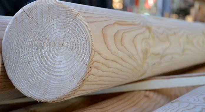Pilastrino in legno con midollo decentrato: subisce fessurazioni per stati tensionali