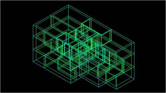 Disegno tridimensionale degli impianti