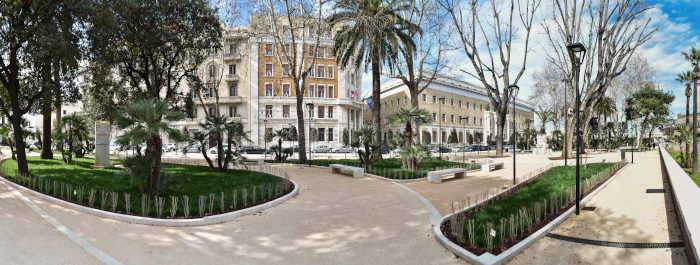 Vista panoramica dell'area di intervento, Giardini di Isabella d'Aragona (BA)