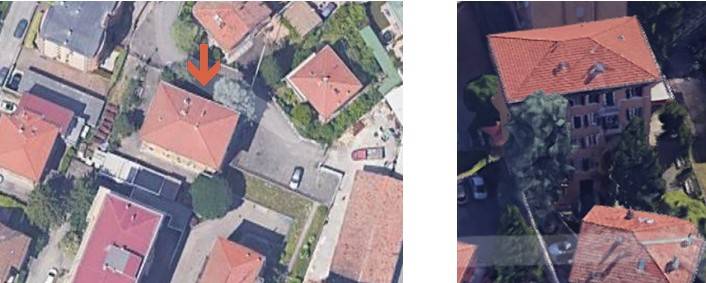 vista satellitare di un condominio a Parma