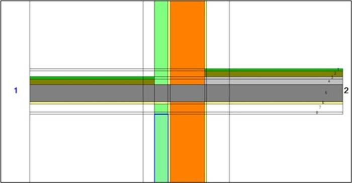 Posa di un cappotto termico da 12 cm con conduttività termica λ=0,036 W/mK alle pareti.