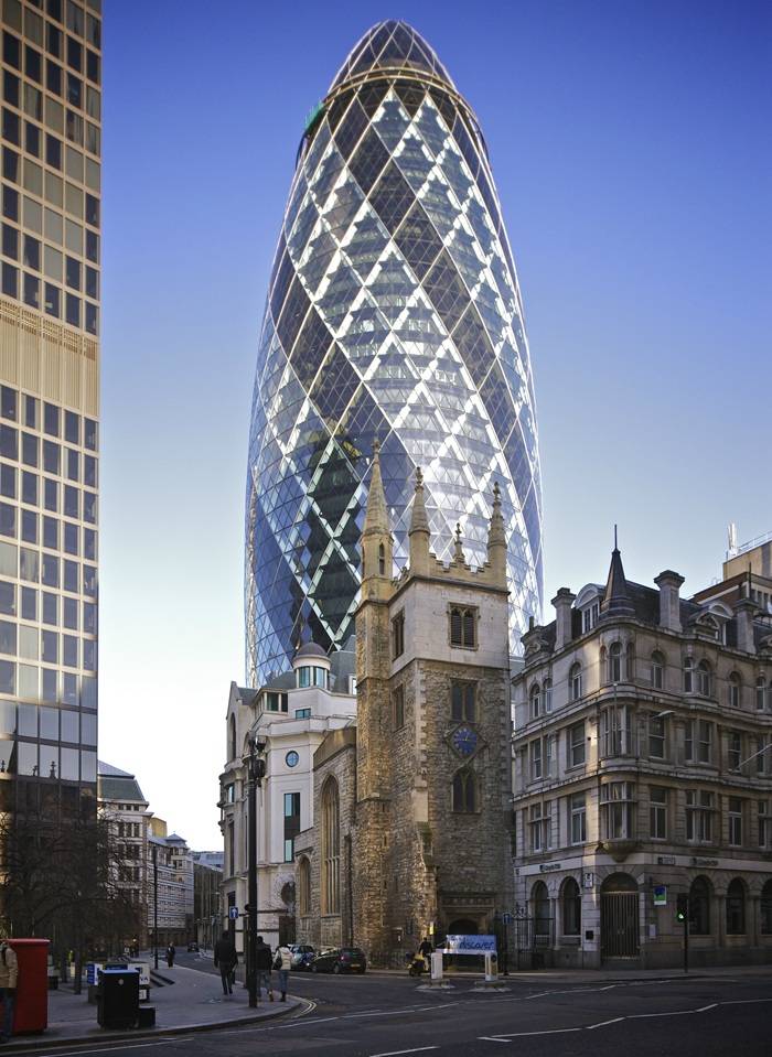 Grattacielo 30 St Mary Axe, The Gherkin» (il cetriolino).