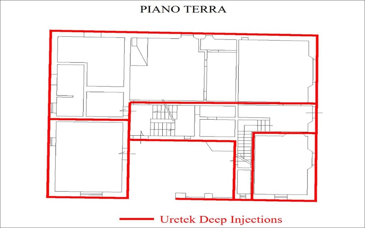 Lo schema di intervento, piano terra.