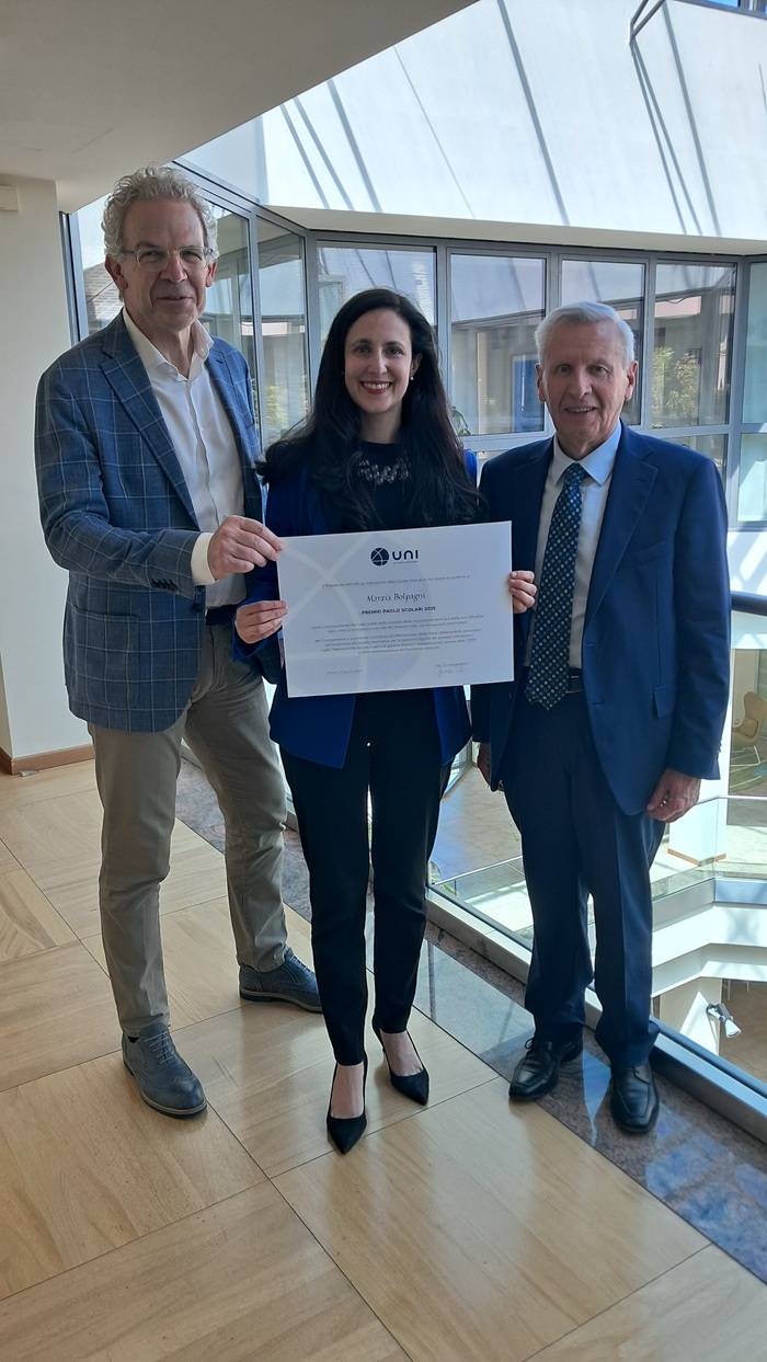 Consegna del Premio Paolo Scolari, giunto quest’anno alla sua 19ª edizione a Ing. Marzia Bolpagni.