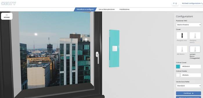 Nuovo configuratore 3D dedicato al sistema di VMC Flow40.