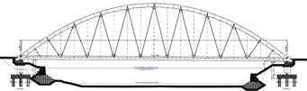 Profilo longitudinale ponte ad arco-Ponte Perù-Brasile