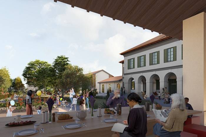 Render vista Carpana Cascina Ri-Nascita.