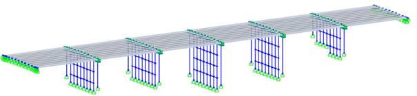 Modello agli elementi finiti del Viadotto in oggetto