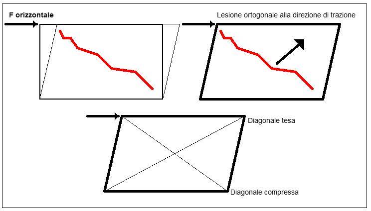 Lesione sub verticale da sisma