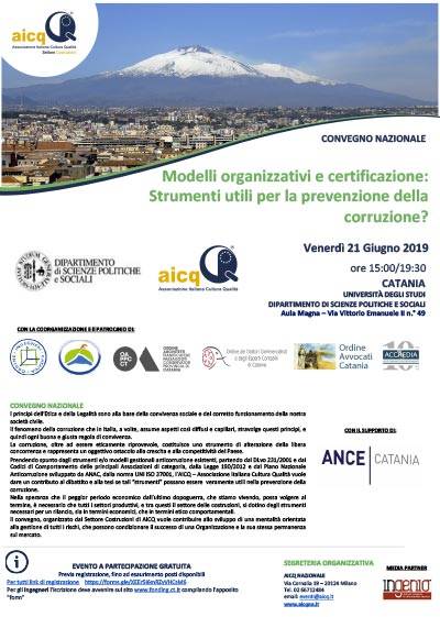 Modelli organizzativi e certificazione: Strumenti utili per la prevenzione della corruzione?