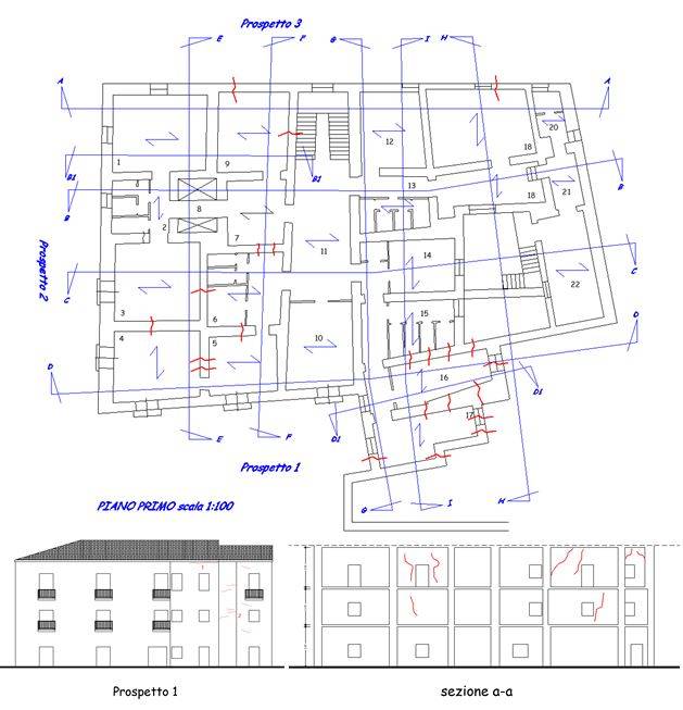 Rilievo del quadro fessurativo