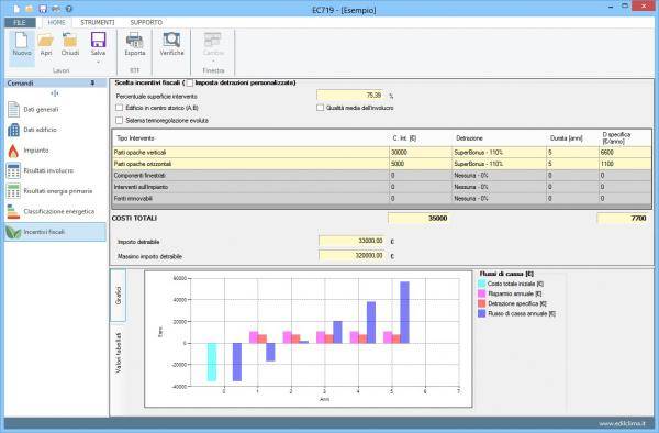 schermata del software  EC719