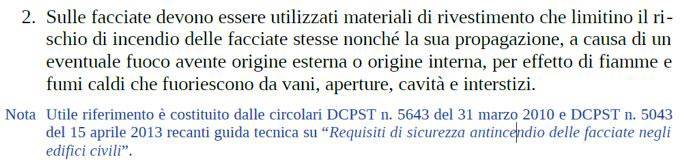  i requisiti di sicurezza antincendio delle facciate negli edifici civili