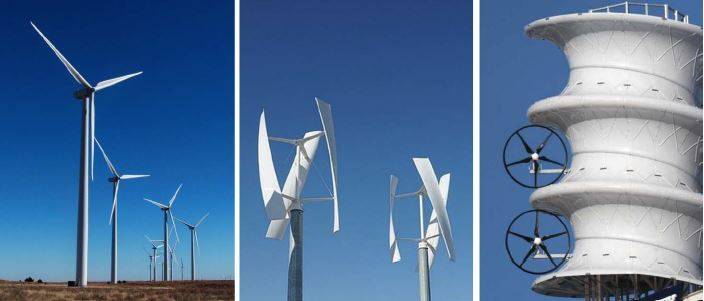 Turbine eoliche ad asse orizzontale | Turbine eoliche ad asse verticale | Sistemi minieolici su edifici