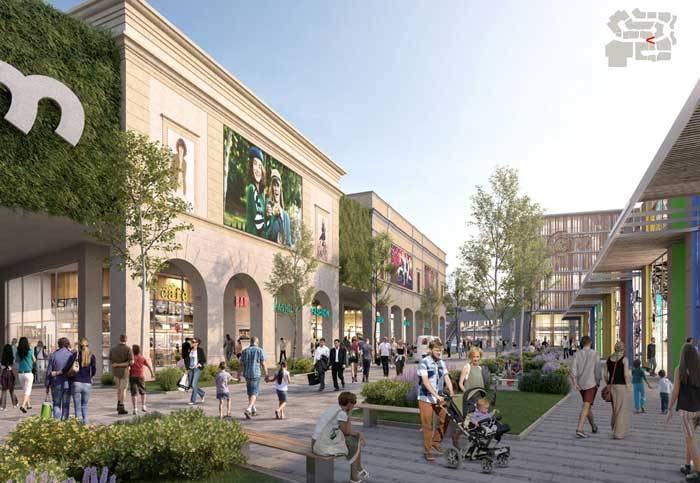 Il complesso Caselle Open Mall, rendering - R&P Engineering