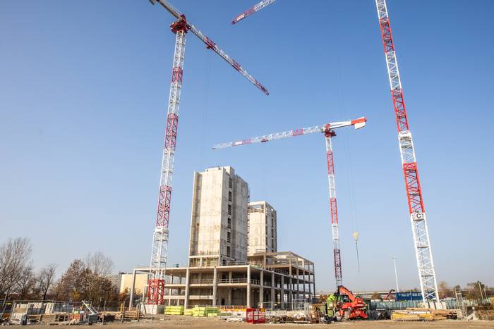 Cantiere del grattacielo Horizon in corso di realizzazione nell’area MIND