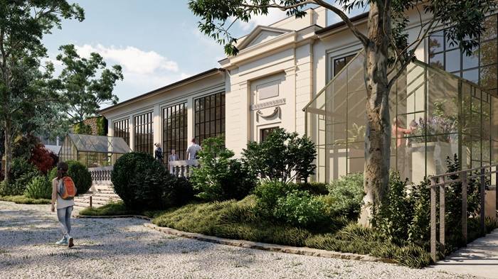 Render per il progetto di restyling dell' Orto botanico di Parma.