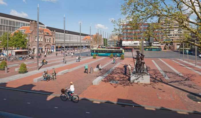 Pavimenti in laterizio: la Piazza della Stazione di Haarlem