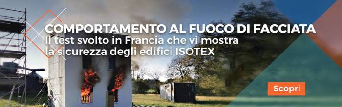 Comportamento al fuoco di facciata blocchi Isotex