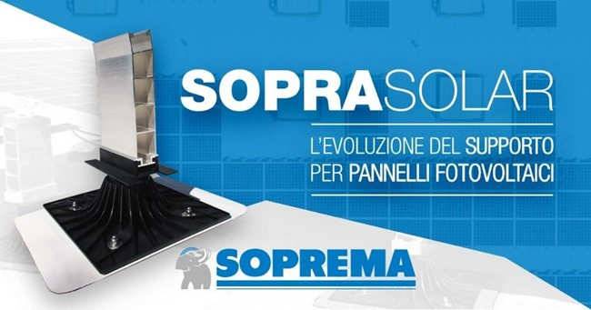 Soprema presenta SOPRASOLAR: l’evoluzione del supporto per pannelli fotovoltaici