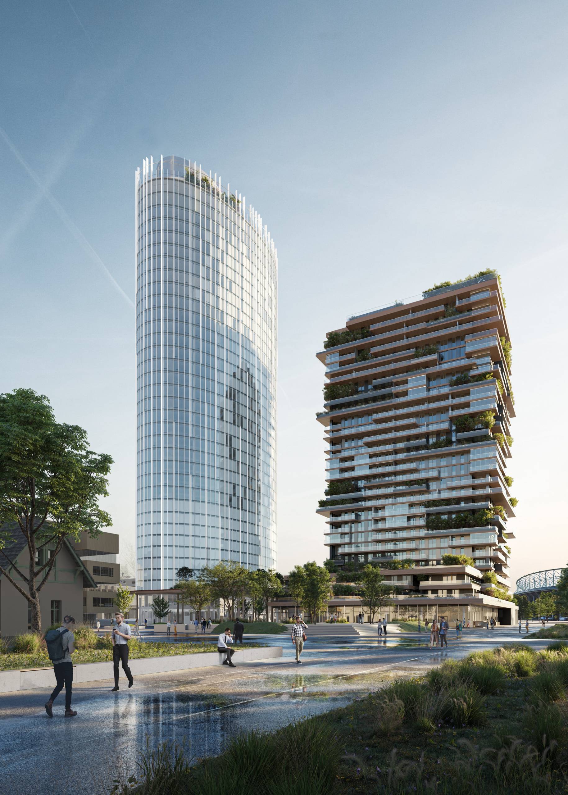 Vista prospettica del progetto a Vienna, MCA - Mario Cucinella Architects