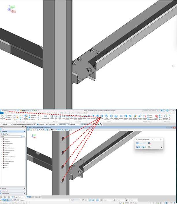 Modifiche booleane apportate agli elementi 3D importati da IFC nel modello DGN