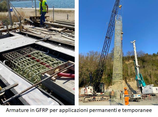 Armature in GRFP per applicazioni permanenti e temporanee.